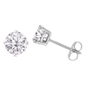 V3 Jewelry 1.0CT Lab Grown Diamond in 925 Sterling Silver Stud Earrings